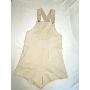 NWOT Bohme Womens Short Sweater Knit Overalls